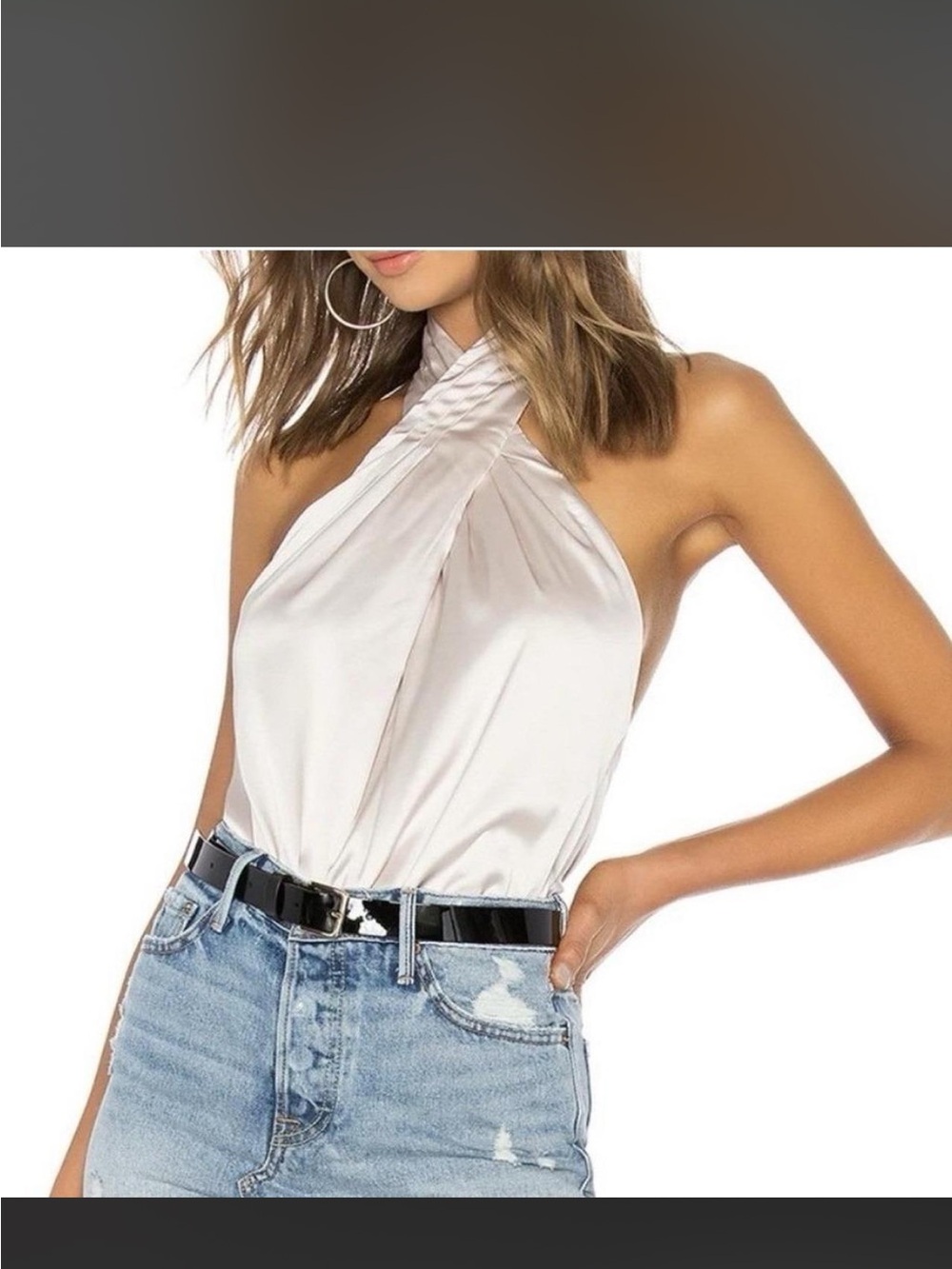 superdown champagne Twist Halter Camisole